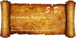 Stefanek Dorina névjegykártya